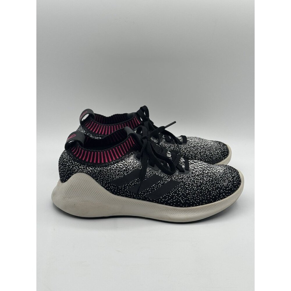 Adidas Purebouce+ Womens Size 9 Black White Walking Running Shoes Sneakers